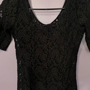 Elegant Black Lace Top